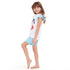 Girls summer pajama set Mermaid t-shirt + Baby Blue shorts